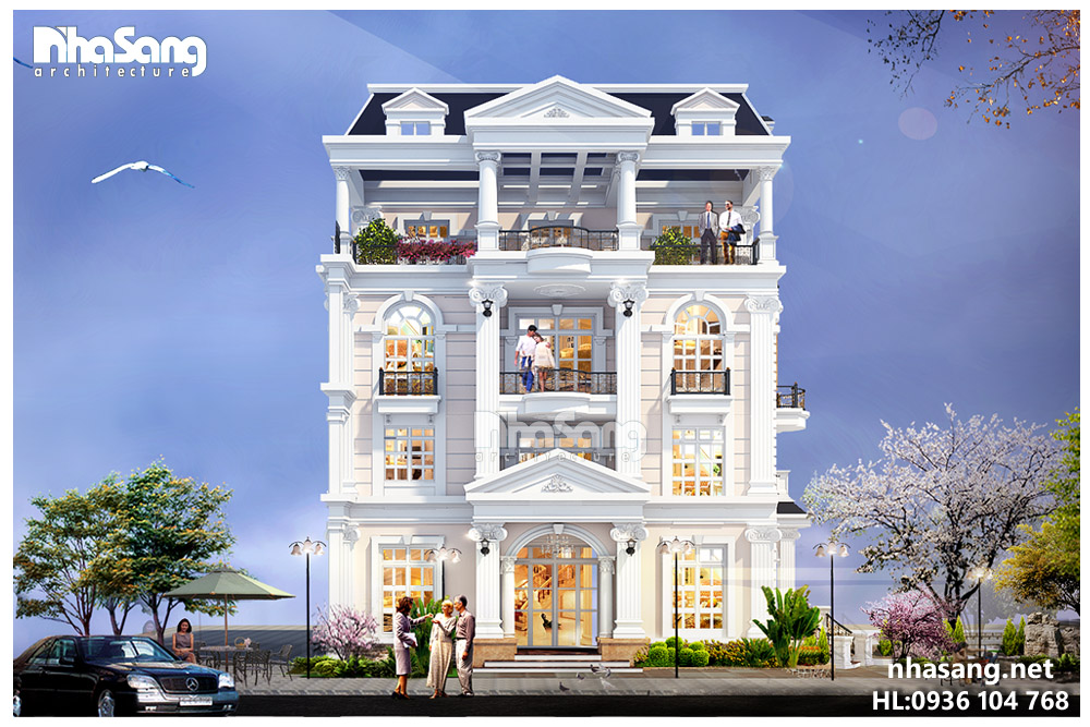 mẫu thiết kế nhà biệt thự kiểu pháp đẹp